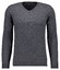 Ragman Mélange Uni Color V-Neck Merino Cashmere Knit Trui Antraciet