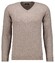 Ragman Mélange Uni Color V-Neck Merino Cashmere Knit Trui Camel