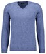 Ragman Mélange Uni Color V-Neck Merino Cashmere Knit Trui Duivenblauw