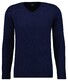 Ragman Mélange Uni Color V-Neck Merino Cashmere Knit Trui Marine
