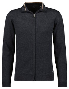 Ragman Merino Wool Knit Cardigan Vest Asphalt