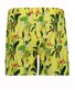 Ragman Multicolor Leaves Floral Pattern Swim Short Yellow-Multi