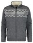 Ragman Outdoor Cardigan Teddy Lining Vest Grijs