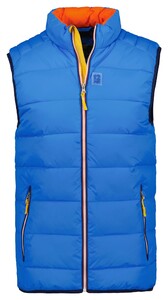 Ragman Padded Vest Stand Up Zip Collar Side Pockets Body-Warmer Azur