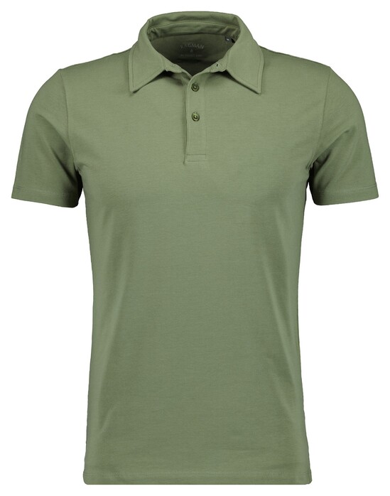 Ragman Pima Cotton Stretch Uni Color Body Fir Polo Olive