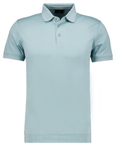 Ragman Pima Cotton Uni Color Polo Bottom Rib Mint