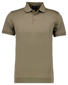 Ragman Pima Cotton Uni Color Polo Bottom Rib Mocca
