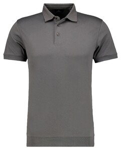 Ragman Pima Cotton Uni Color Polo Bottom Rib Poloshirt Slate