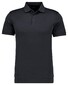 Ragman Pima Cotton Uni Color Polo Bottom Rib Zwart