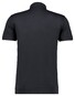 Ragman Pima Cotton Uni Color Polo Bottom Rib Zwart