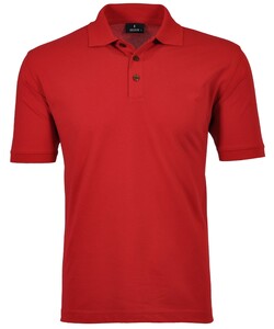 Ragman Pique Poloshirt Uni No Logo Red