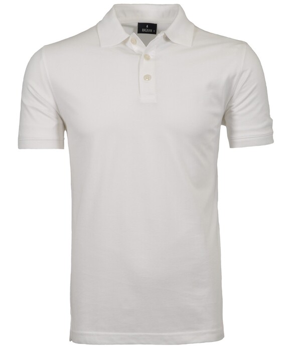 Ragman Piqué Poloshirt Uni No Logo Wit
