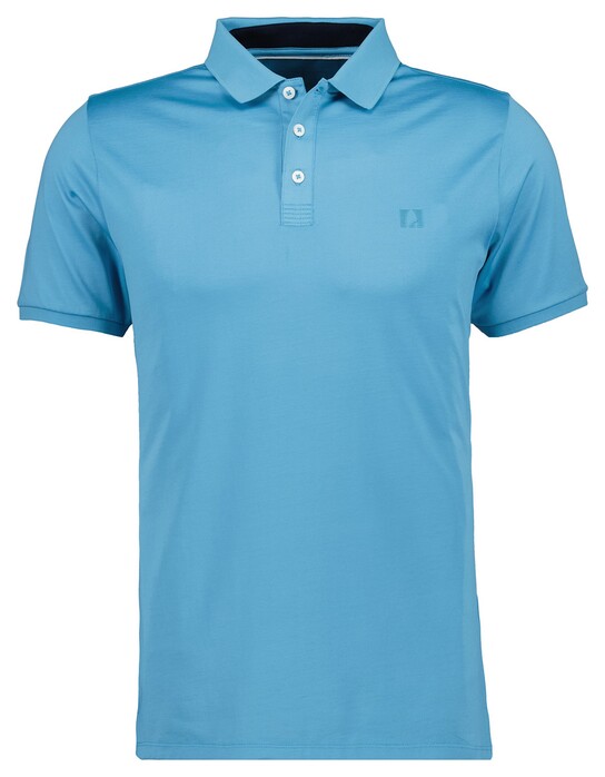 Ragman Piqué Uni Keep Dry Finish Polo Blauw Melange