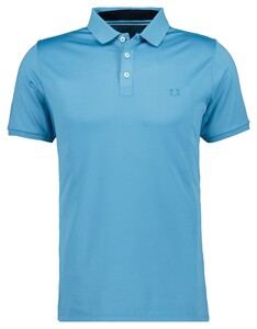 Ragman Pique Uni Keep Dry Finish Poloshirt Blue Melange Dark