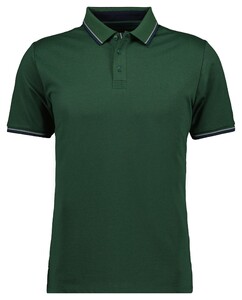 Ragman Piqué Uni Tipping Keep Dry Finish Polo Donker Groen