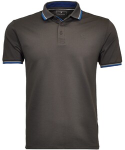 Ragman Piqué Uni Tipping Keep Dry Finish Polo Leisteen