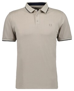 Ragman Piqué Uni Tipping Keep Dry Finish Polo Licht Beige