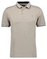 Ragman Piqué Uni Tipping Keep Dry Finish Polo Licht Beige
