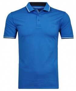 Ragman Piqué Uni Tipping Keep Dry Finish Polo Ocean Blue