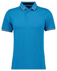 Ragman Piqué Uni Tipping Keep Dry Finish Polo Water Blue