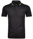 Ragman Piqué Uni Tipping Keep Dry Finish Polo Zwart