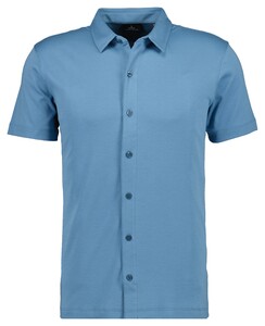Ragman Polohemd Short Sleeve Pima Cotton Overhemd Blauw