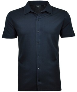 Ragman Polohemd Short Sleeve Pima Cotton Overhemd Donker Blauw