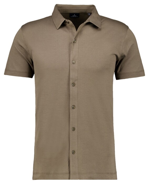 Ragman Polohemd Short Sleeve Pima Cotton Overhemd Mocca
