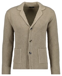 Ragman Rib Knit Cardigan Blazer Vest Camel