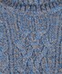 Ragman Rollneck Cable Design Pullover Blue-Grey
