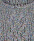 Ragman Rollneck Cable Design Pullover Multicolor
