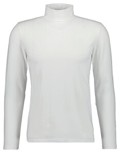 Ragman Rollneck Jersey Long Sleeve Cotton Subtle Stretch Body Fit T-Shirt Wit