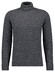 Ragman Rollneck Structure Knit Merino Cashmere Trui Antraciet