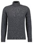 Ragman Rollneck Structure Knit Merino Cashmere Trui Antraciet