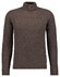 Ragman Rollneck Structure Knit Merino Cashmere Trui Bruin