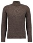 Ragman Rollneck Structure Knit Merino Cashmere Trui Bruin