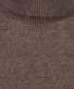Ragman Rollneck Structure Knit Merino Cashmere Trui Bruin