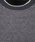 Ragman Round Neck Cotton Cashmere Bicolor Stripe Knit Trui Antraciet