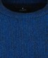 Ragman Round Neck Cotton Cashmere Bicolor Stripe Knit Trui Antraciet