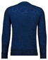 Ragman Round Neck Cotton Cashmere Bicolor Stripe Knit Trui Antraciet