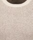 Ragman Round Neck Cotton Cashmere Bicolor Stripe Knit Trui Beige Melange