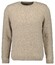 Ragman Round Neck Texture Knit Trui Beige Melange