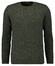 Ragman Round Neck Texture Knit Trui Hunter Green