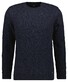 Ragman Round Neck Texture Knit Trui Marine