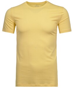 Ragman Round Neck Uni Bodyfit T-Shirt Geel