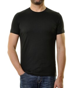 Ragman Round Neck Uni Bodyfit T-Shirt Zwart
