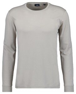 Ragman Round Neck Uni Jersey Longsleeve Luxury Pima Cotton T-Shirt Licht Beige