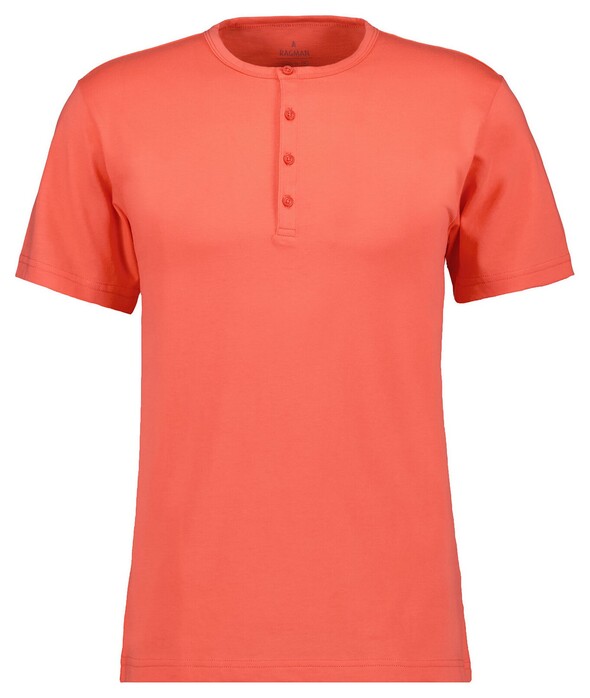Ragman Serafino Round Neck Uni Pima Cotton T-Shirt Coral