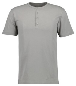 Ragman Serafino Round Neck Uni Pima Cotton T-Shirt Grijsbeige