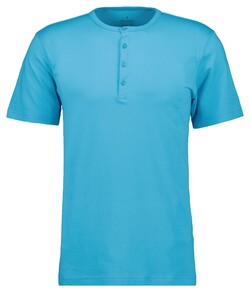 Ragman Serafino Round Neck Uni Pima Cotton T-Shirt Lagune